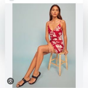 Reformation Nairobi Safari Print Riverside Linen Minidress Small